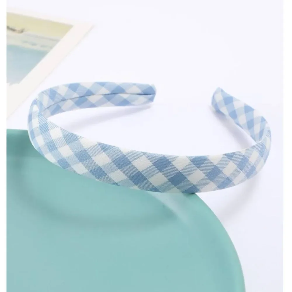 Blue Plaid Headband
